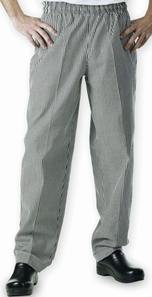 Easyfit Pants SMall Black Check Chef Shop - image  SLS Catering & Hygiene